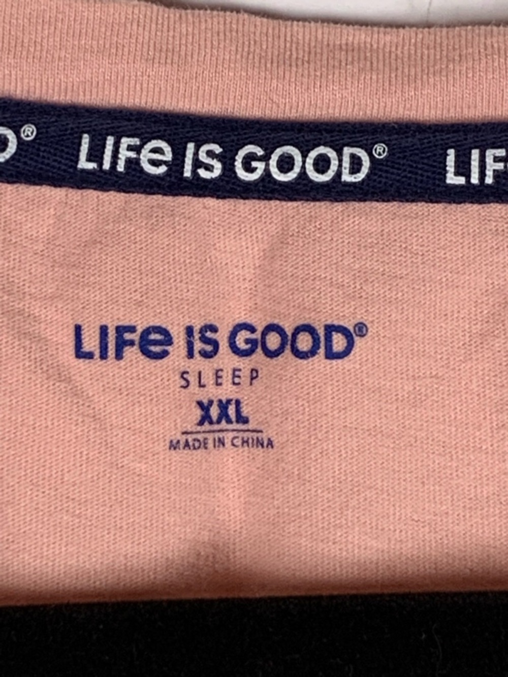Life is Good Pink 'Love' Paw Long Sleeve Sleep Tee - Picture 5 of 9